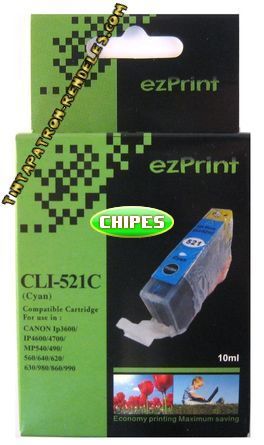 CLI-521C kompatibilis CHIPES tintapatron - cián