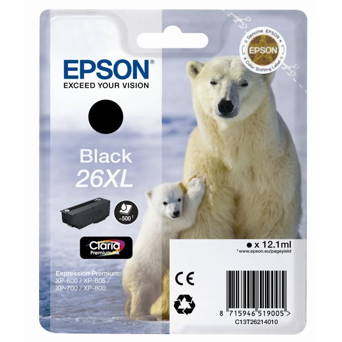 Epson 26XL fekete T26214010 tintapatron