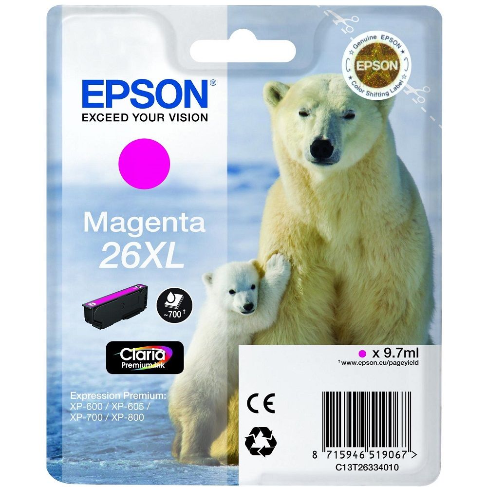 Epson 26XL magenta T26334010 tintapatron
