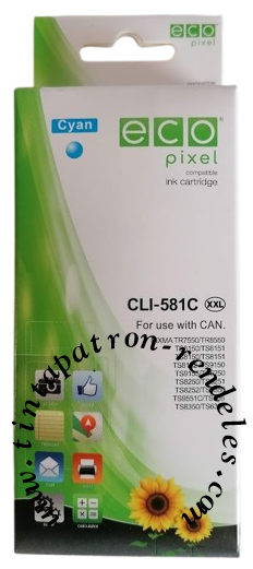 CLI-581 C XXL cián utángyártott Ecopixel CLI-581 C XXL cián utángyártott Ecopixel